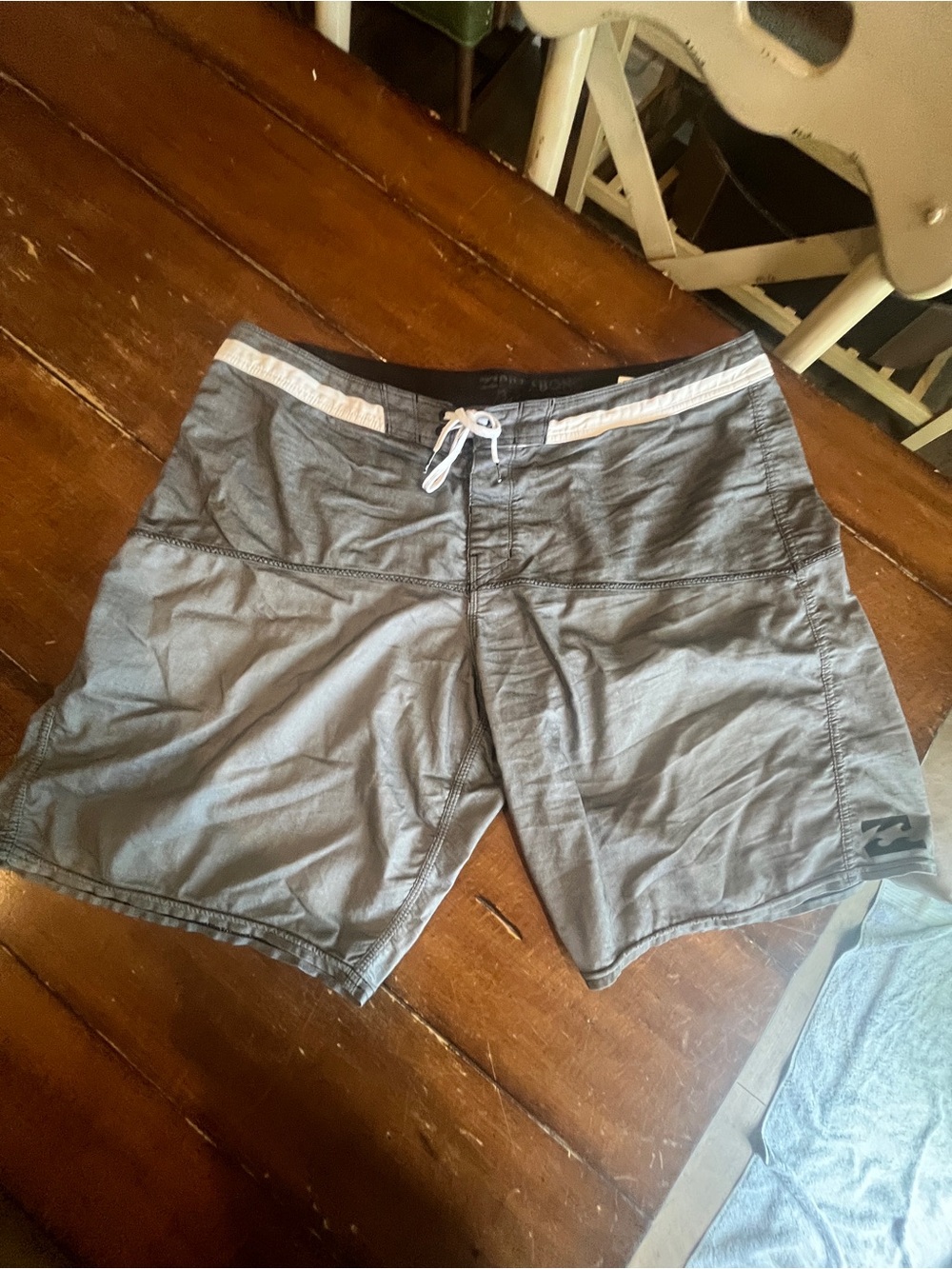 Billabong Charcoal Gray and White Men's Board Shorts